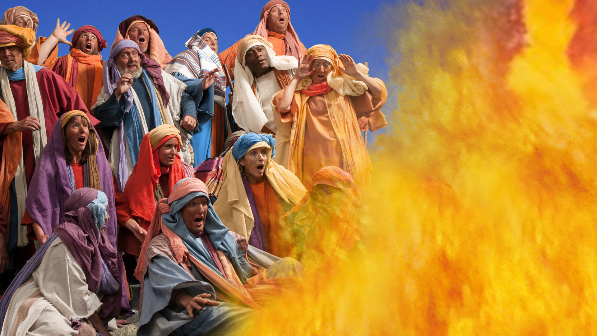 Fire rains down at the prayer of Elijah